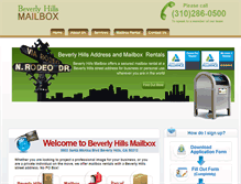 Tablet Screenshot of beverlyhillsmailbox.com